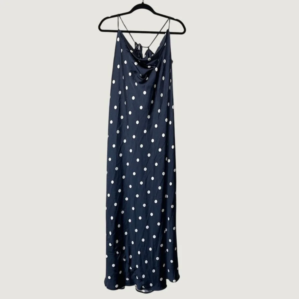 old navy polka dot maxi dress Polka-Dot Smocked Maxi Slip Dress